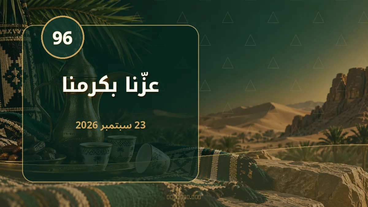 بنر لليوم الوطني السعودي 96 لعام 2026 - تصميم 7